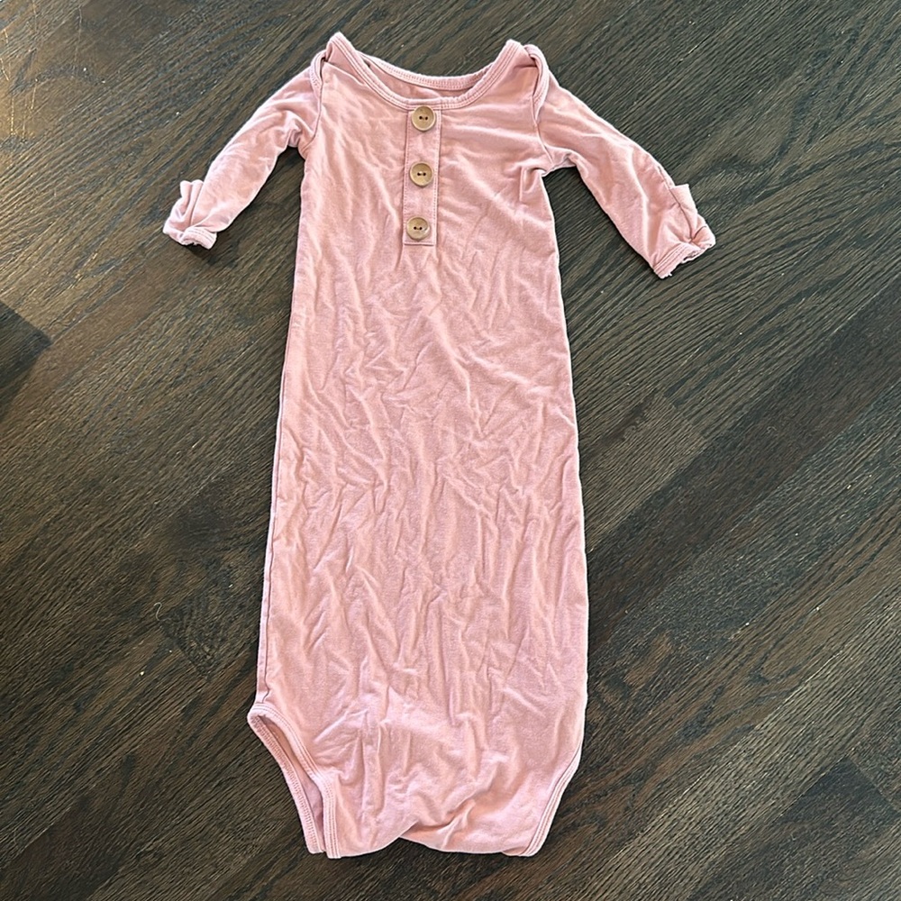 Caden Lane 0-3m Pink Gown